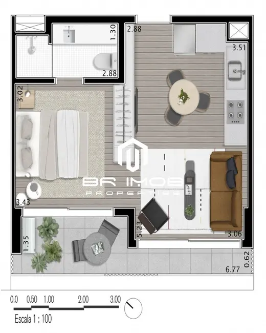 Foto 5 de Apartamento com 1 quarto à venda, 43m2 em Vila Madalena, São Paulo - SP