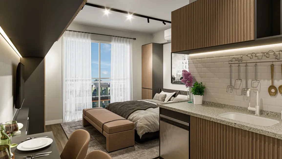 Apartamento com 1 quarto à venda, 30m2 em Pinheiros, São Paulo - SP - imagem 7 Foto 7 de Apartamento com 1 quarto à venda, 30m2 em Pinheiros, São Paulo - SP