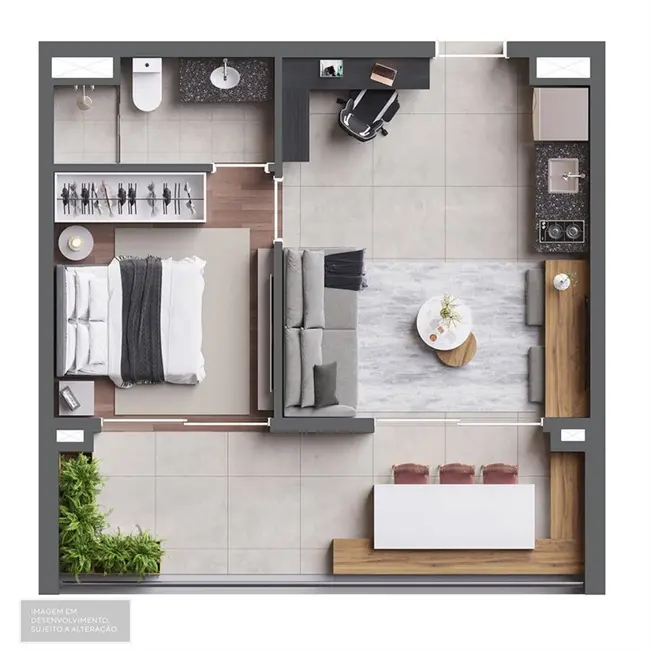 Apartamento com 1 quarto à venda, 46m2 em Ibirapuera, São Paulo - SP - imagem 2 Foto 2 de Apartamento com 1 quarto à venda, 46m2 em Ibirapuera, São Paulo - SP