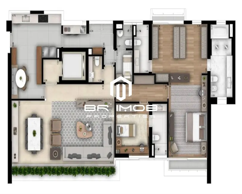 Foto 5 de Apartamento com 3 quartos à venda, 229m2 em Jardim Paulistano, São Paulo - SP