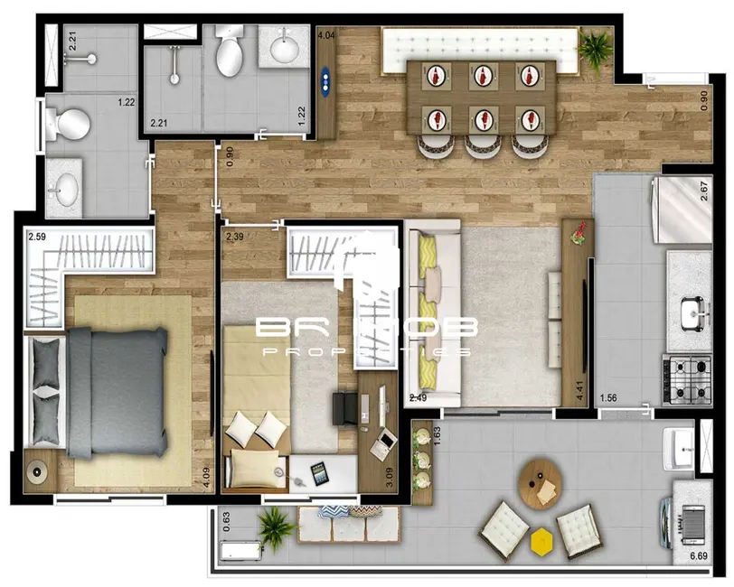 Foto 2 de Apartamento com 2 quartos à venda, 59m2 em Vila Romana, São Paulo - SP