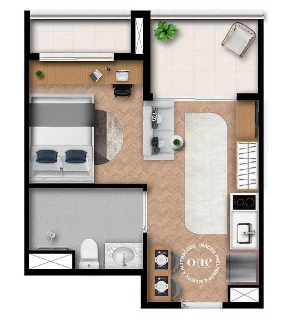 Foto 9 de Apartamento com 1 quarto à venda, 38m2 em Brooklin Paulista, São Paulo - SP