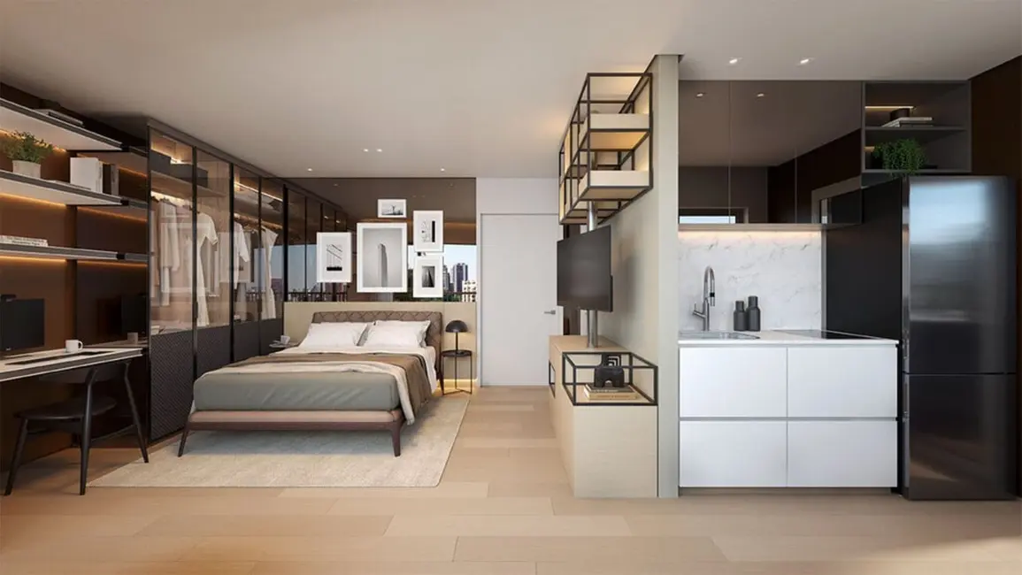 Apartamento com 1 quarto à venda, 54m2 em Vila Madalena, São Paulo - SP - imagem 4 Foto 4 de Apartamento com 1 quarto à venda, 54m2 em Vila Madalena, São Paulo - SP