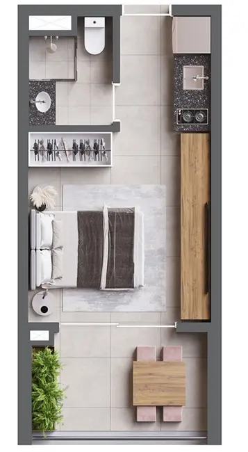 Loft / Flat com 1 quarto à venda, 27m2 em Ibirapuera, São Paulo - SP - imagem 1 Foto 1 de Loft / Flat com 1 quarto à venda, 27m2 em Ibirapuera, São Paulo - SP