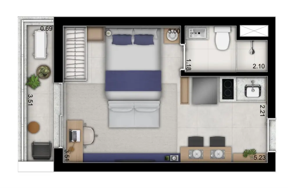 Foto 6 de Loft / Flat com 1 quarto à venda, 25m2 em Pinheiros, São Paulo - SP