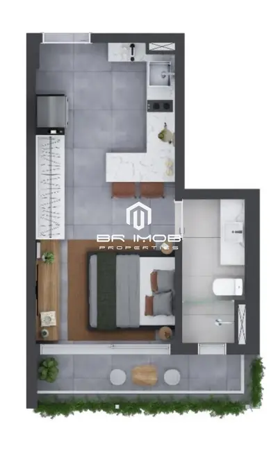 Loft / Flat com 1 quarto à venda, 23m2 em Itaim Bibi, São Paulo - SP - imagem 3 Foto 3 de Loft / Flat com 1 quarto à venda, 23m2 em Itaim Bibi, São Paulo - SP