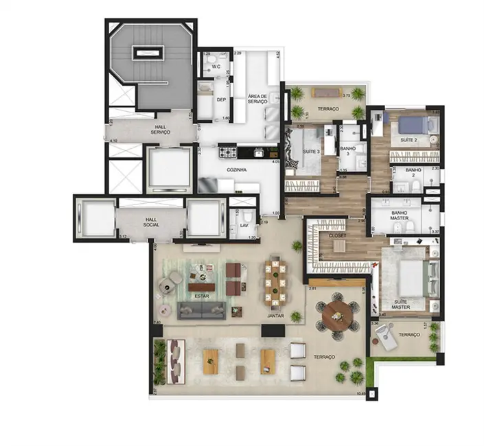 Foto 7 de Apartamento com 3 quartos à venda, 208m2 em Jardim Paulista, São Paulo - SP