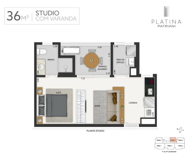 Foto 9 de Loft / Flat com 1 quarto à venda, 37m2 em Tatuapé, São Paulo - SP