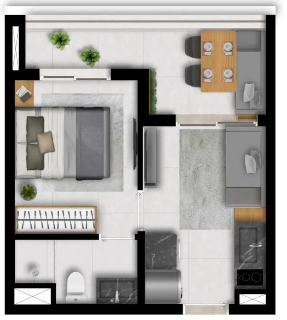 Apartamento com 1 quarto à venda, 24m2 em Itaim Bibi, São Paulo - SP - imagem 8 Foto 8 de Apartamento com 1 quarto à venda, 24m2 em Itaim Bibi, São Paulo - SP