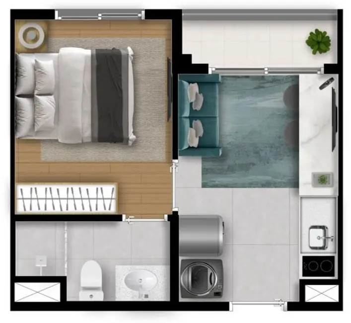 Apartamento com 1 quarto à venda, 24m2 em Itaim Bibi, São Paulo - SP - imagem 7 Foto 7 de Apartamento com 1 quarto à venda, 24m2 em Itaim Bibi, São Paulo - SP