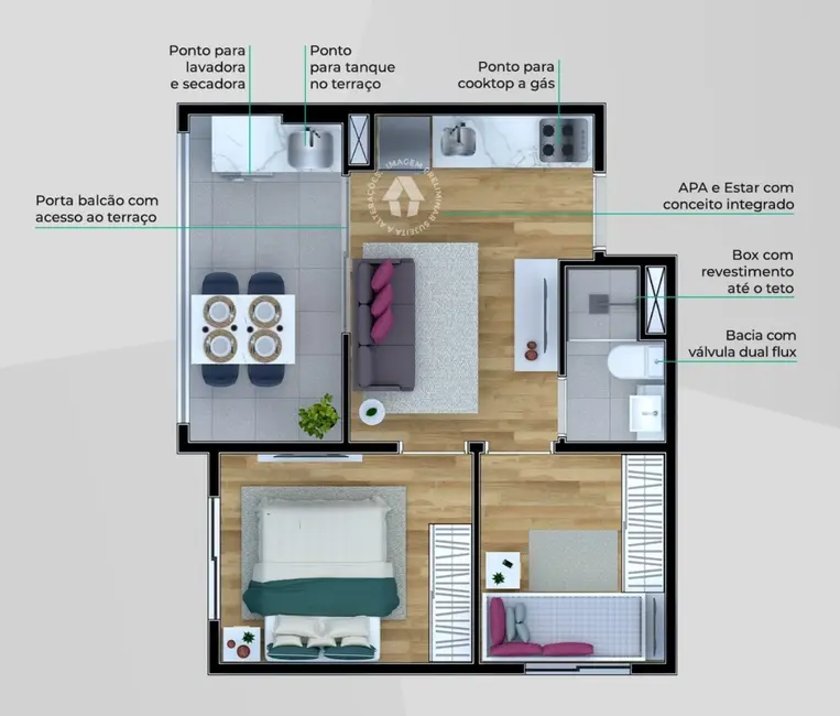 Apartamento com 1 quarto à venda, 29m2 em Jardim Sabará, São Paulo - SP - imagem 8 Foto 8 de Apartamento com 1 quarto à venda, 29m2 em Jardim Sabará, São Paulo - SP