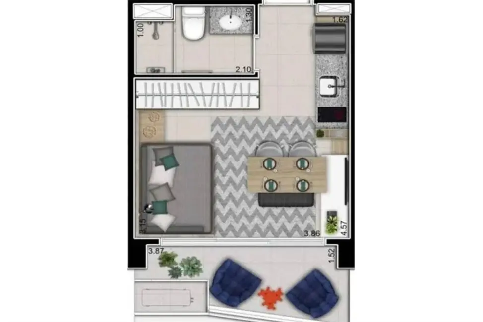 Loft / Flat com 1 quarto à venda, 25m2 em Butantã, São Paulo - SP - imagem 6 Foto 6 de Loft / Flat com 1 quarto à venda, 25m2 em Butantã, São Paulo - SP