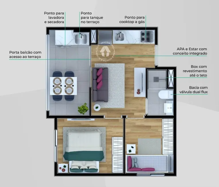 Apartamento com 1 quarto à venda, 63m2 em Jardim Sabará, São Paulo - SP - imagem 8 Foto 8 de Apartamento com 1 quarto à venda, 63m2 em Jardim Sabará, São Paulo - SP