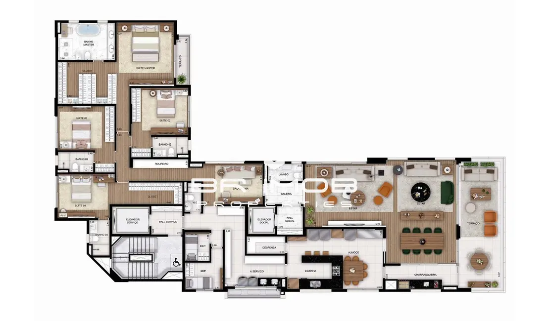 Foto 3 de Apartamento com 4 quartos à venda, 330m2 em Itaim Bibi, São Paulo - SP