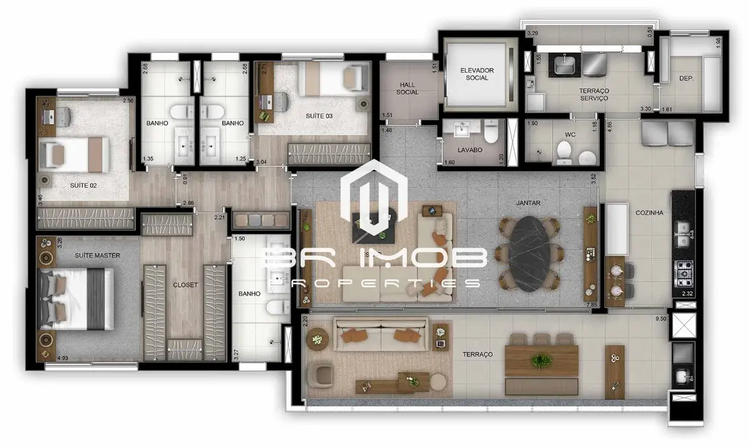 Apartamento com 3 quartos à venda, 154m2 em Vila Nova Conceição, São Paulo - SP - imagem 5 Foto 5 de Apartamento com 3 quartos à venda, 154m2 em Vila Nova Conceição, São Paulo - SP