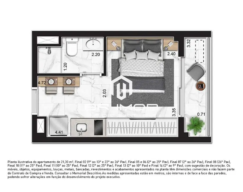 Foto 5 de Apartamento com 1 quarto à venda, 21m2 em República, São Paulo - SP