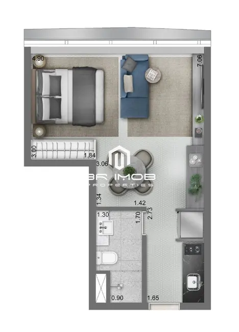 Foto 2 de Apartamento com 1 quarto à venda, 32m2 em Vila Olímpia, São Paulo - SP