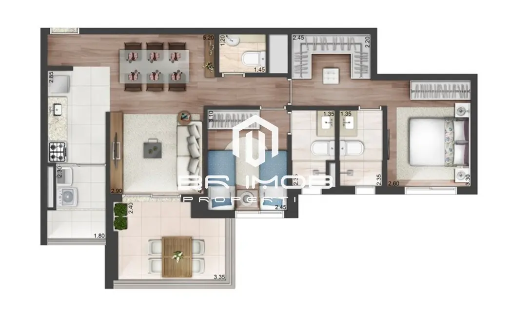 Apartamento com 2 quartos à venda, 79m2 em São Paulo - SP - imagem 4 Foto 4 de Apartamento com 2 quartos à venda, 79m2 em São Paulo - SP
