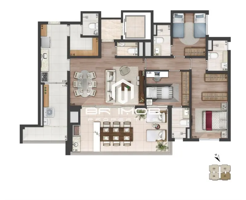 Apartamento com 3 quartos à venda, 137m2 em São Paulo - SP - imagem 5 Foto 5 de Apartamento com 3 quartos à venda, 137m2 em São Paulo - SP