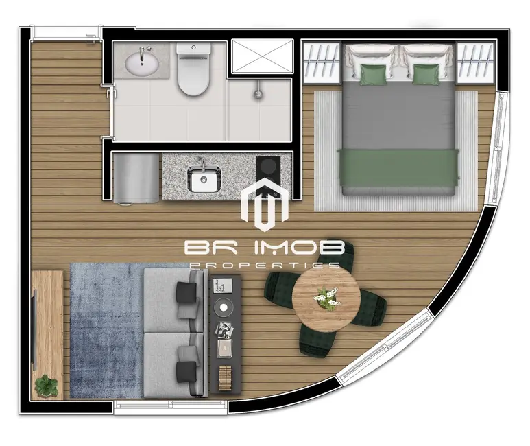 Apartamento com 1 quarto à venda, 26m2 em Higienópolis, São Paulo - SP - imagem 5 Foto 5 de Apartamento com 1 quarto à venda, 26m2 em Higienópolis, São Paulo - SP