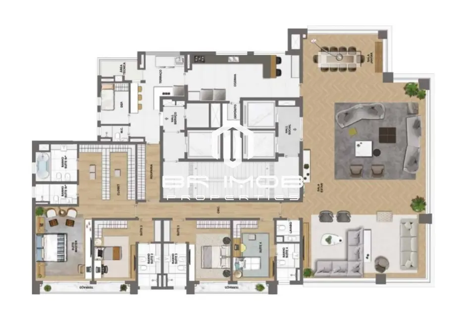 Apartamento com 4 quartos à venda, 375m2 em Moema, São Paulo - SP - imagem 2 Foto 2 de Apartamento com 4 quartos à venda, 375m2 em Moema, São Paulo - SP