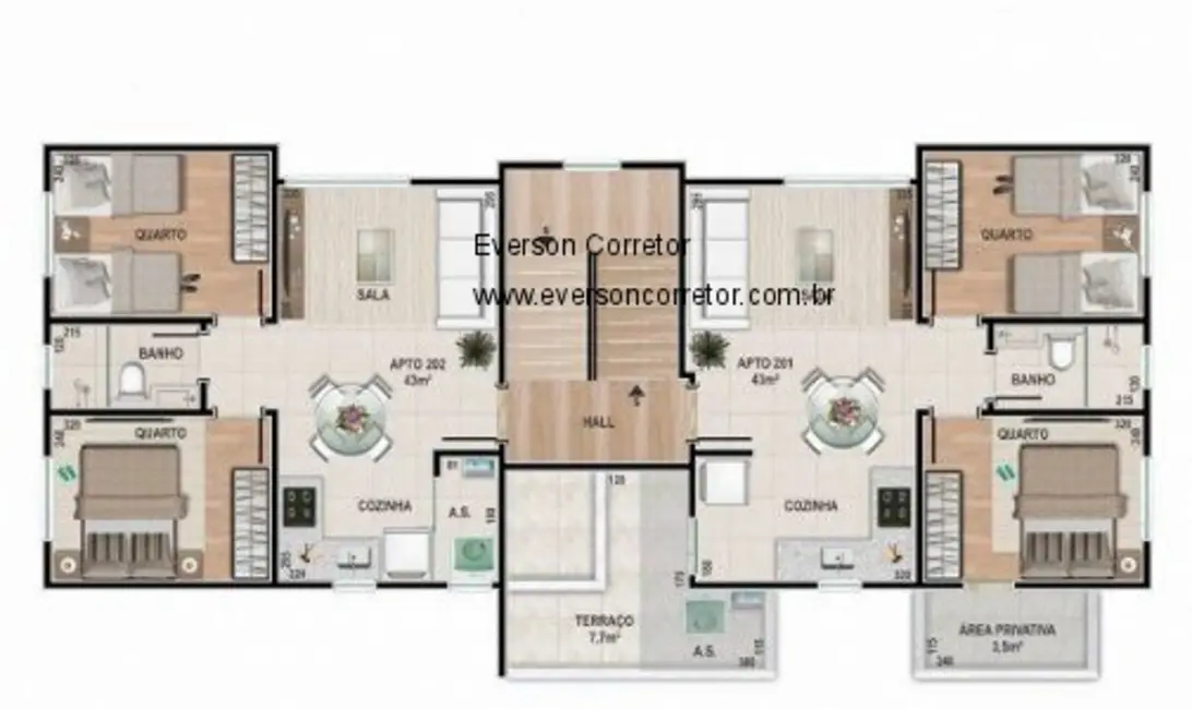 Foto 4 de Apartamento com 2 quartos à venda, 40m2 em Guarani, Belo Horizonte - MG