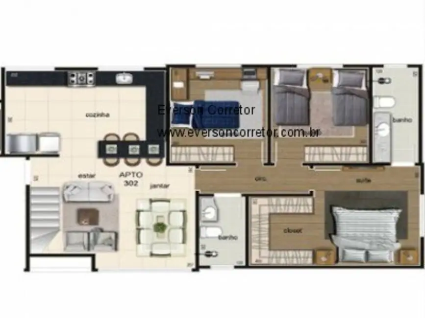 Apartamento com 4 quartos à venda, 107m2 em Planalto, Belo Horizonte - MG - imagem 7 Foto 7 de Apartamento com 4 quartos à venda, 107m2 em Planalto, Belo Horizonte - MG