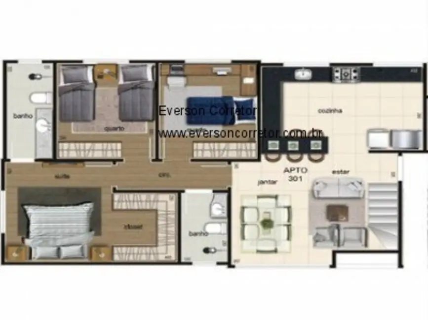 Apartamento com 4 quartos à venda, 107m2 em Planalto, Belo Horizonte - MG - imagem 5 Foto 5 de Apartamento com 4 quartos à venda, 107m2 em Planalto, Belo Horizonte - MG