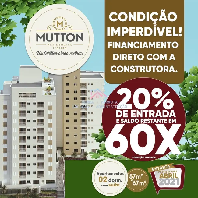 Foto 7 de Apartamento com 2 quartos à venda, 67m2 em Vila Prudente de Moraes, Itatiba - SP