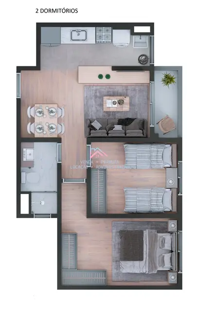 Foto 8 de Apartamento com 2 quartos à venda, 49m2 em Medeiros, Jundiai - SP