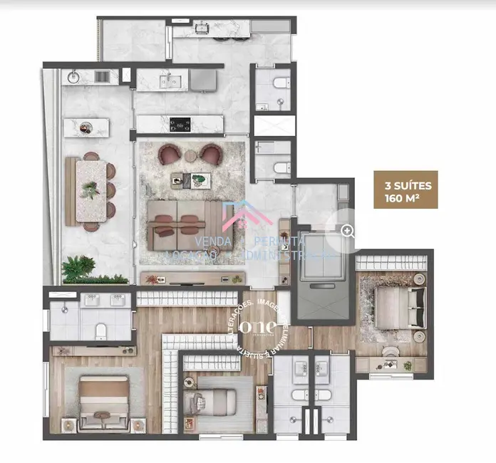 Apartamento com 3 quartos à venda, 160m2 em Indianópolis, São Paulo - SP - imagem 7 Foto 7 de Apartamento com 3 quartos à venda, 160m2 em Indianópolis, São Paulo - SP