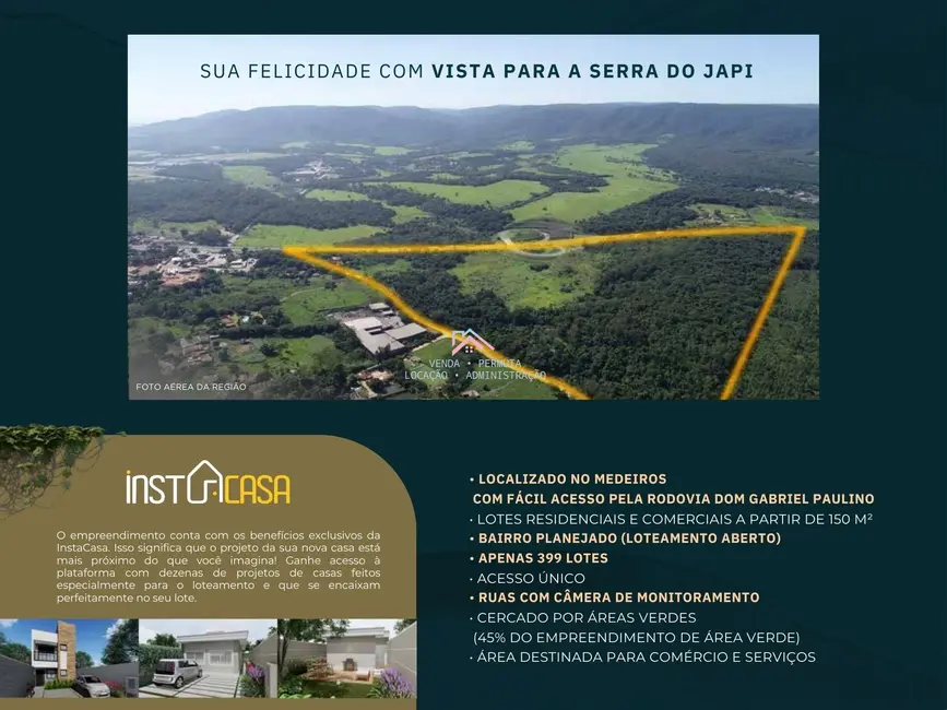 Foto 3 de Terreno / Lote à venda, 150m2 em Medeiros, Jundiai - SP