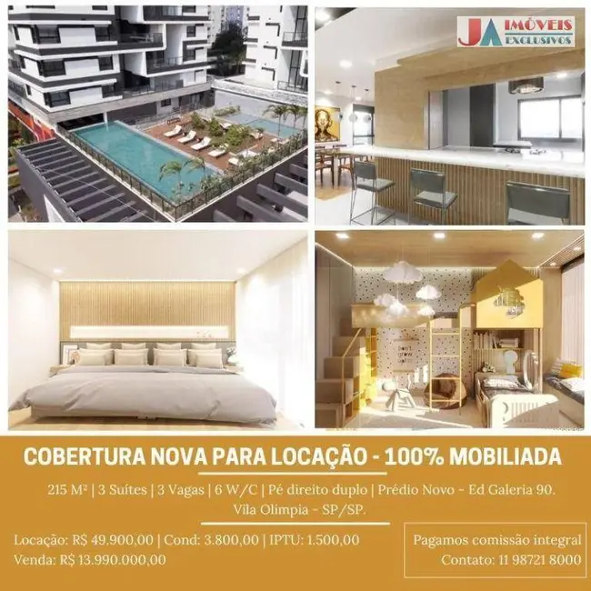 Foto 2 de Cobertura com 3 quartos à venda, 215m2 em Vila Olímpia, São Paulo - SP