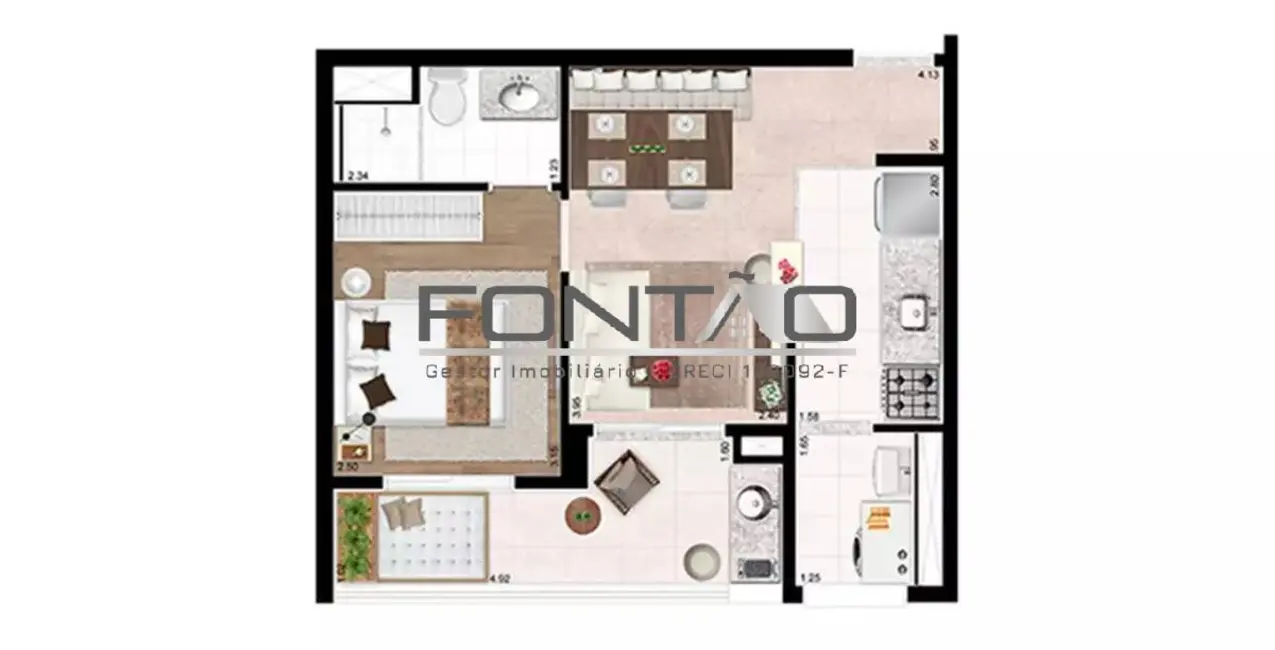 Foto 1 de Apartamento com 1 quarto à venda, 42m2 em Liberdade, São Paulo - SP