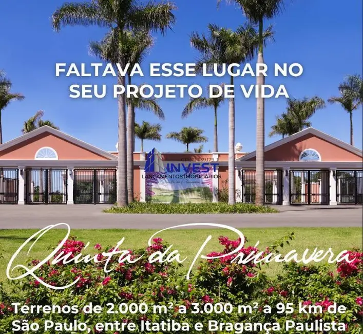 Foto 1 de Lote de Condomínio à venda, 2394m2 em Braganca Paulista - SP