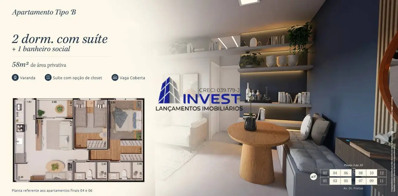 Foto 4 de Apartamento com 2 quartos à venda, 52m2 em Matadouro, Braganca Paulista - SP