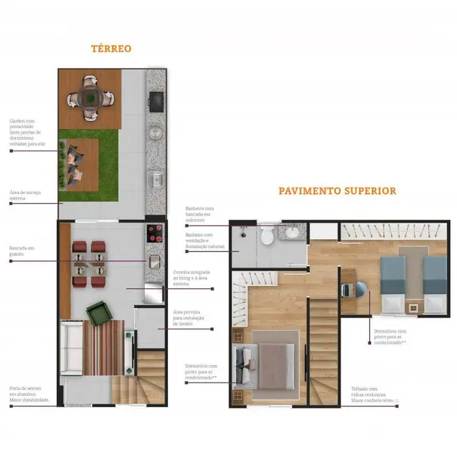 Casa de Condomínio com 2 quartos à venda, 55m2 em Americana - SP - imagem 9 Foto 9 de Casa de Condomínio com 2 quartos à venda, 55m2 em Americana - SP