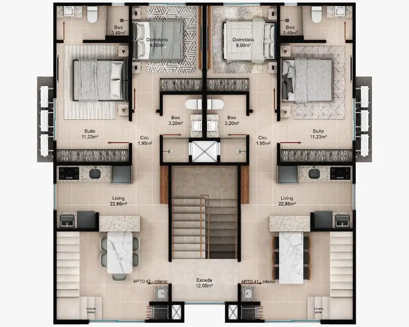 Foto 4 de Apartamento com 2 quartos à venda, 72m2 em Centro, Navegantes - SC