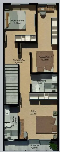 Foto 4 de Casa com 3 quartos à venda, 90m2 em Gravatá, Navegantes - SC
