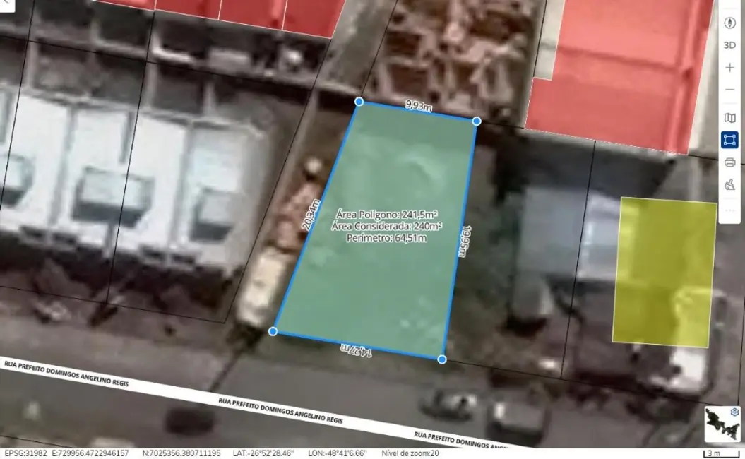Foto 3 de Terreno / Lote à venda, 240m2 em Machados, Navegantes - SC