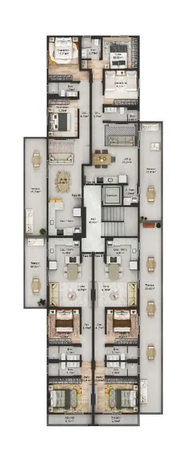 Foto 9 de Apartamento com 1 quarto à venda, 59m2 em Cordeiros, Itajai - SC