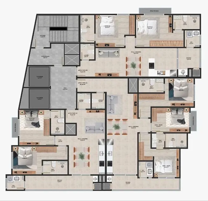 Foto 2 de Apartamento com 2 quartos à venda, 76m2 em Gravatá, Navegantes - SC