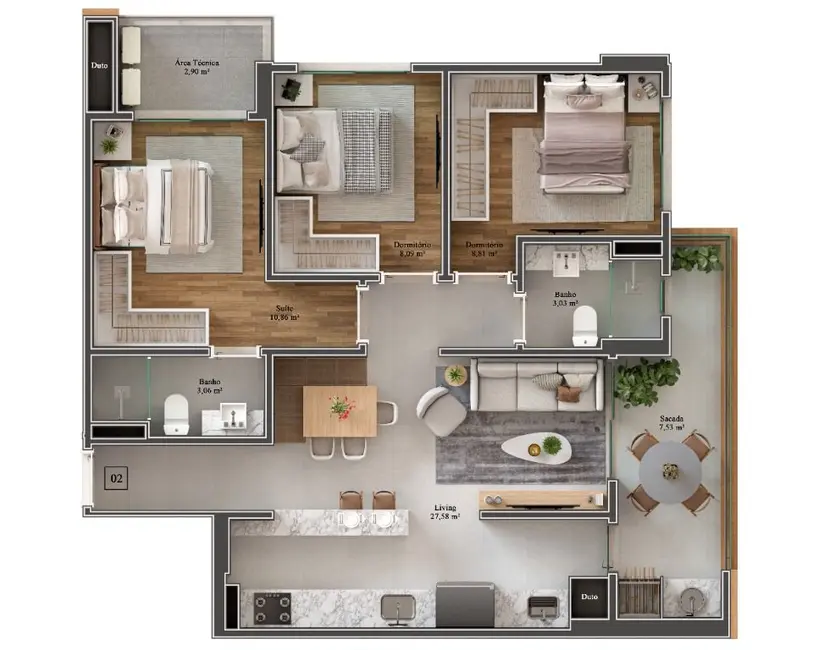 Foto 2 de Apartamento com 2 quartos à venda, 85m2 em São Judas, Itajai - SC