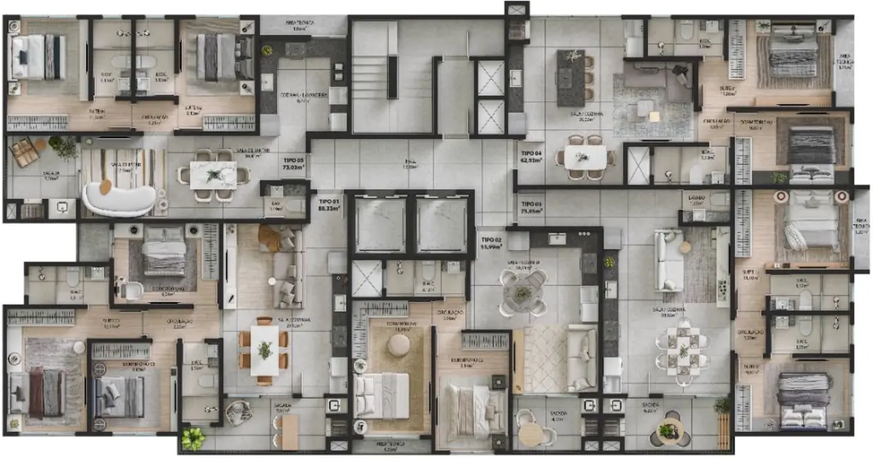 Foto 9 de Apartamento com 3 quartos à venda, 80m2 em Gravatá, Navegantes - SC