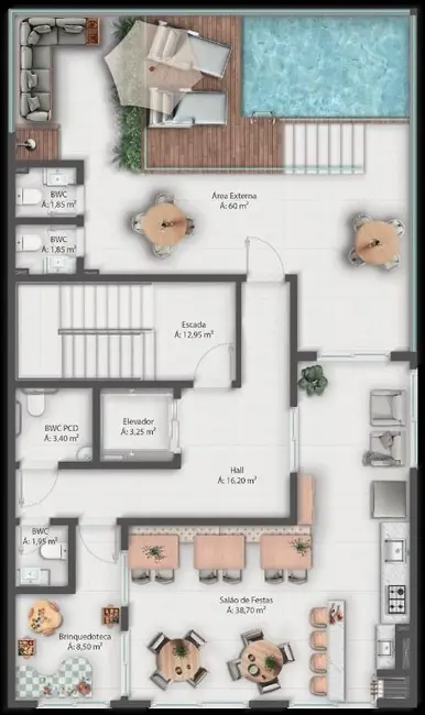 Foto 2 de Apartamento com 1 quarto à venda, 36m2 em Gravatá, Navegantes - SC