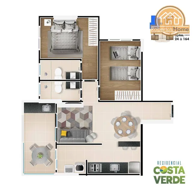 Foto 9 de Apartamento com 2 quartos à venda, 73m2 em Mongagua - SP
