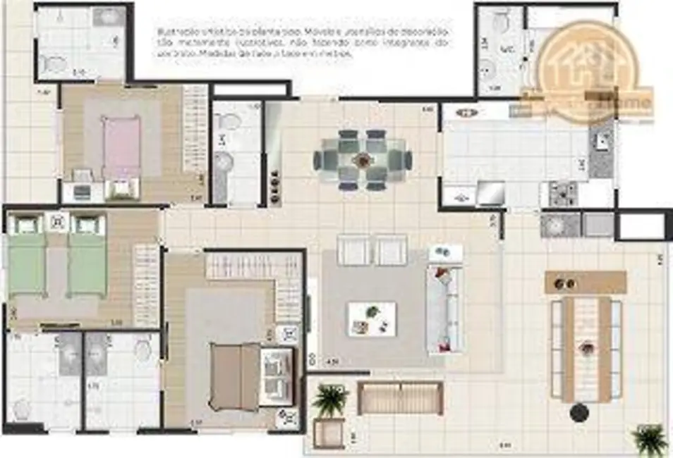 Apartamento com 3 quartos à venda, 142m2 em Barra Funda, Guaruja - SP - imagem 3 Foto 3 de Apartamento com 3 quartos à venda, 142m2 em Barra Funda, Guaruja - SP