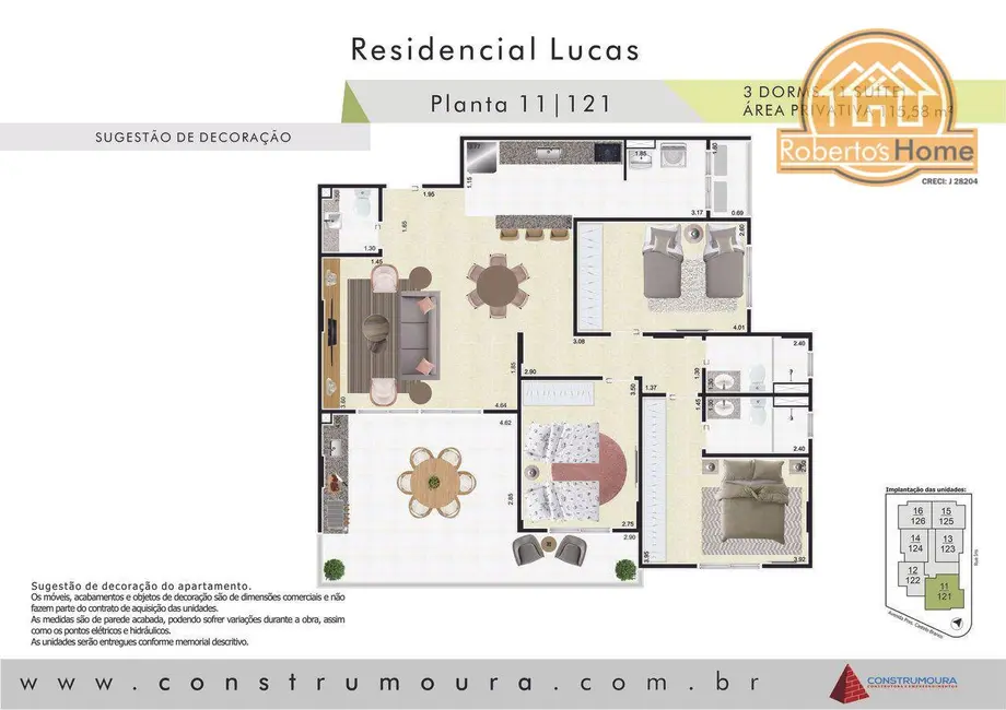 Foto 6 de Apartamento com 2 quartos à venda, 79m2 em Praia Grande - SP