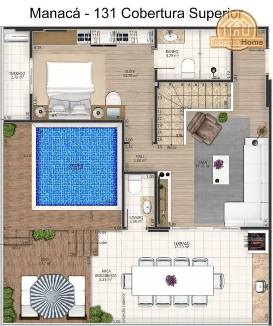 Cobertura com 3 quartos à venda, 283m2 em Aviação, Praia Grande - SP - imagem 7 Foto 7 de Cobertura com 3 quartos à venda, 283m2 em Aviação, Praia Grande - SP