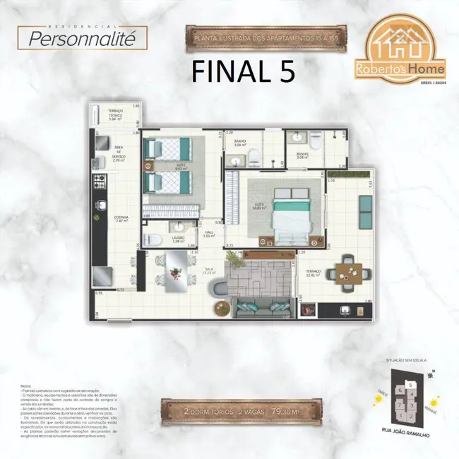 Foto 9 de Apartamento com 3 quartos à venda, 106m2 em Aviação, Praia Grande - SP